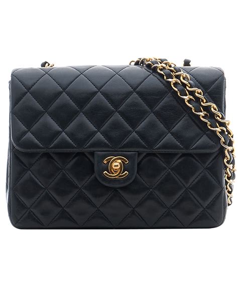 fake black quilted chanel bag|chanel black bags classic quilted.